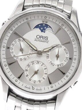 ORIS Artelier Complication 7606 Moon phase Silver Dial Automatic Men's_938608